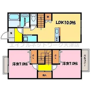 メゾネット・ゼゼの間取り