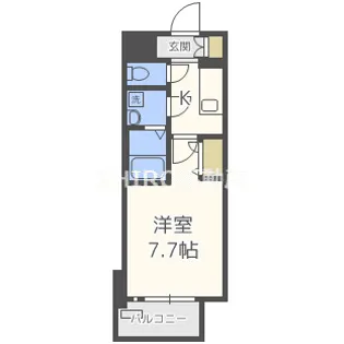 レジュールアッシュ梅田リュクス【3階】の間取り