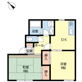 リバーパークハイツII【2階】の間取り