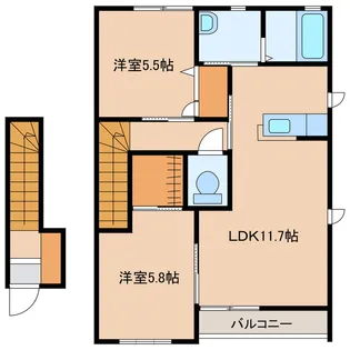 ブランシェエピ B棟【2階】の間取り