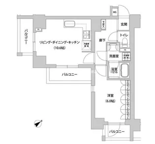 メトロステージ上野【7階】の間取り