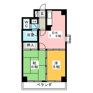 サンハイツ台原【3階】の間取り