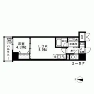 LA BELJOUR 錦糸町【8階】の間取り