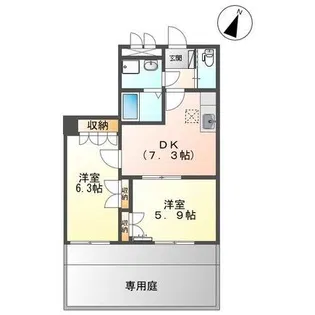ヒールコートB【1階】の間取り