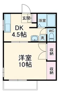 ヒルコート東中山【1階】の間取り
