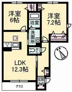 クレインアート C棟【1階】の間取り