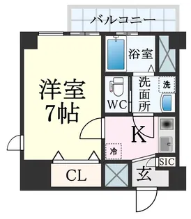 キューブコート【3階】の間取り