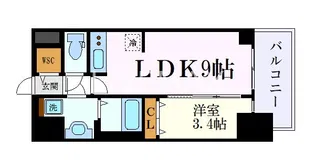 プレサンス名駅南エディフィス【12階】の間取り