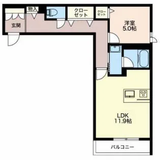 カルチェ・シュペール【1階】の間取り