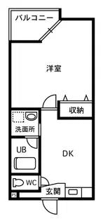 シャンポール中央【3階】の間取り