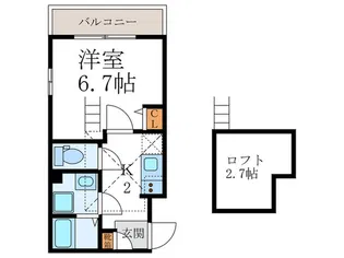 サンティオン北白川【3階】の間取り
