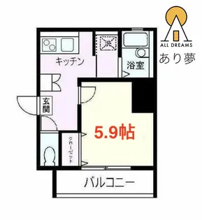 ツインバレー東神奈川【4階】の間取り
