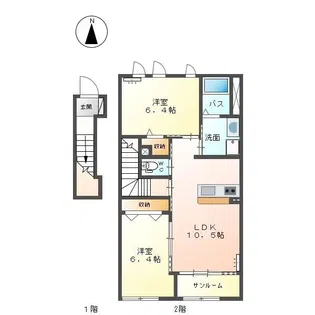 センチュリーカーサII【2階】の間取り