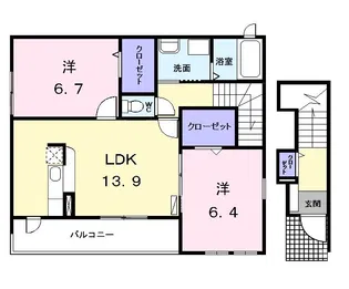 ヌフ・アンジュ【2階】の間取り