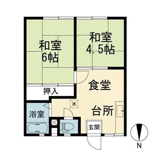 日吉ハイツ【2階】の間取り