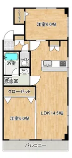 ウィステリア武蔵小杉A【1階】の間取り