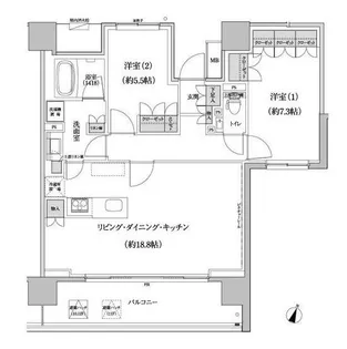 パークハビオ渋谷本町レジデンス【11階】の間取り