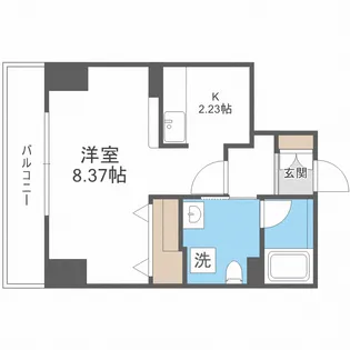 レジディア大通西【6階】の間取り