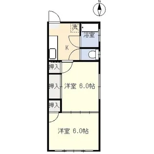 青田アパート【1階】の間取り