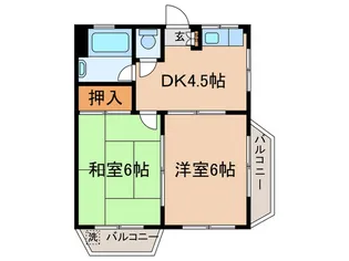 村上コ-ポ2F【2階】の間取り