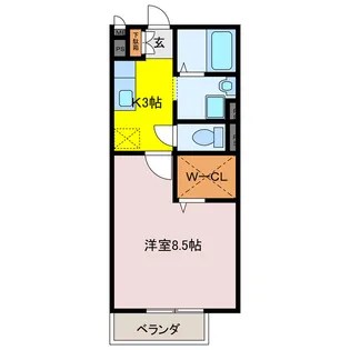ボヌール アビテ C棟【2階】の間取り