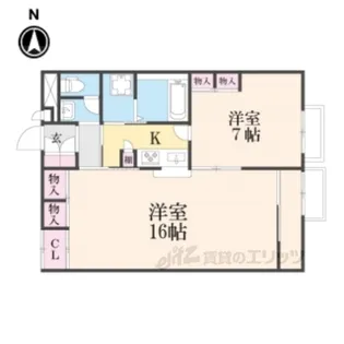 レオパレス城ノ内2【1階】の間取り