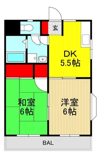 メゾンヒマワリ【1階】の間取り