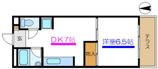 サンハイツ野村【1階】の間取り