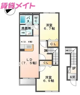 エクセルハイツ【2階】の間取り