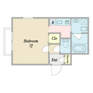 高瀬川ストゥーディオ【2階】の間取り