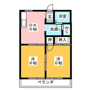 フローラFUJI A【2階】の間取り