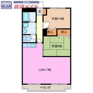 エクスクリエ桜橋【2階】の間取り