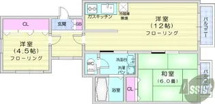 Blessing高盛【2階】の間取り