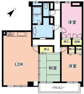 さくら都市マンション3番館【5階】の間取り