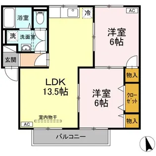スティブル A棟【2階】の間取り