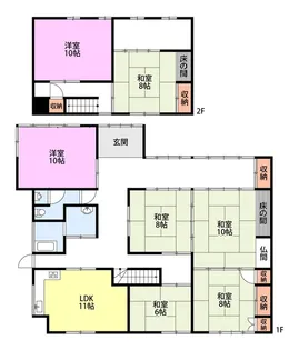 新潟県上越市柿崎区高寺【一戸建】の間取り