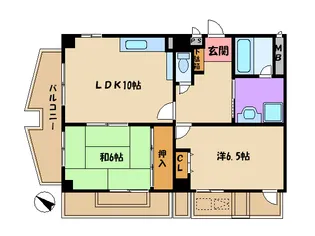 大阪府大阪市平野区長吉川辺1【マンション】の間取り