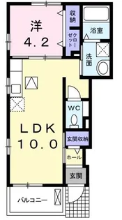 カーサ・セレーノA【1階】の間取り