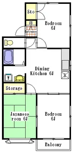 アメニティスクエア南吉成D棟【2階】の間取り