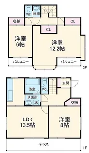 埼玉県さいたま市浦和区瀬ヶ崎1【一戸建】の間取り