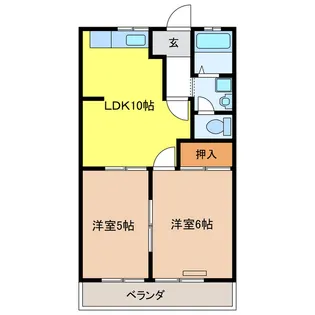 コーポラスN&A B【2階】の間取り