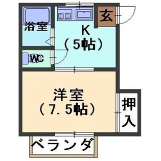メゾン白鳥【1階】の間取り