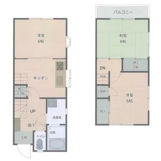 神奈川県中郡大磯町国府本郷【一戸建】の間取り