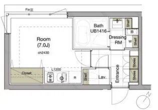 Coeur blanc高輪【5階】の間取り