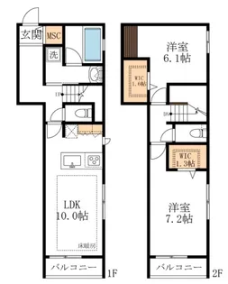 グランディール【2階】の間取り