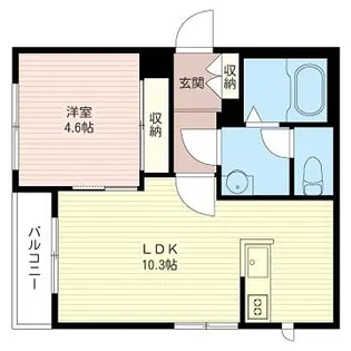 1LDKの間取り画像