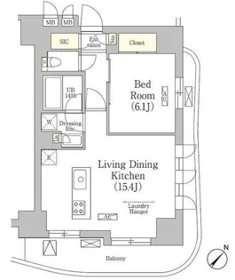 テラス月島【10階】の間取り
