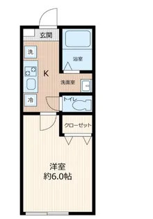 千葉県千葉市中央区長洲2【アパート】の間取り