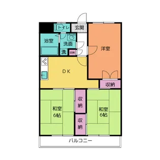 ニューハイツ木瀬川A【1階】の間取り