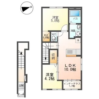 Bonheur.K(ボヌール.K)【2階】の間取り